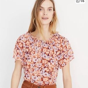 Floral Short Sleeve Blouse